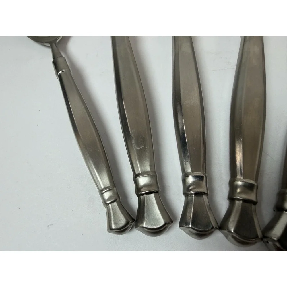 Oneida Heirloom Cube ACT II 2 Satin Stainless 7 Piece Hostess‎ Serving Set